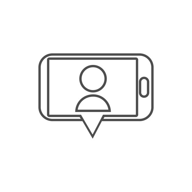 智能手机视频通话图标：移动概念和Web App网络安全元素细线图标图片下载