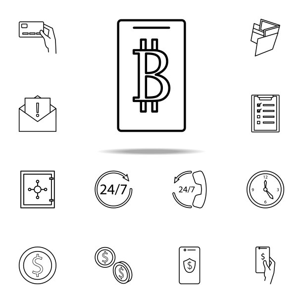 手机上的比特币图标图片下载