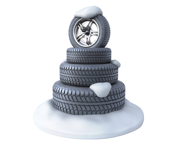 雪胎在圣诞树的形状上在雪的3d渲染上白色没有阴影图片下载