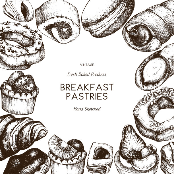 油酥点心设计图片下载