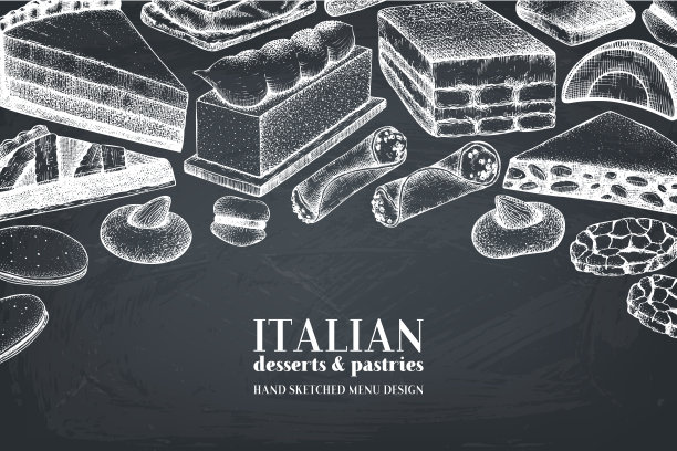 意大利甜点设计模板图片下载