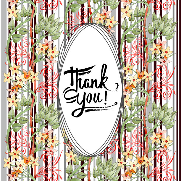 黄色点缀花卉植物花。水彩背景插图集。边框装饰方形。图片下载