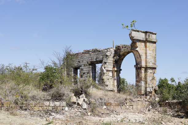 安提瓜岛的古老废墟图片下载