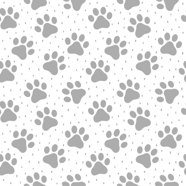 宠物爪子无缝模式背景图片下载