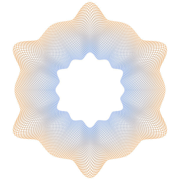 防伪水印用于保护贵重票据，矢量防伪水印用于文凭证书图片下载