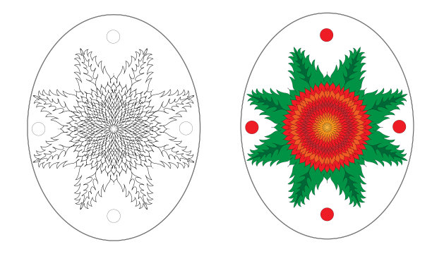 复活节彩蛋着色书与美丽的花图片下载