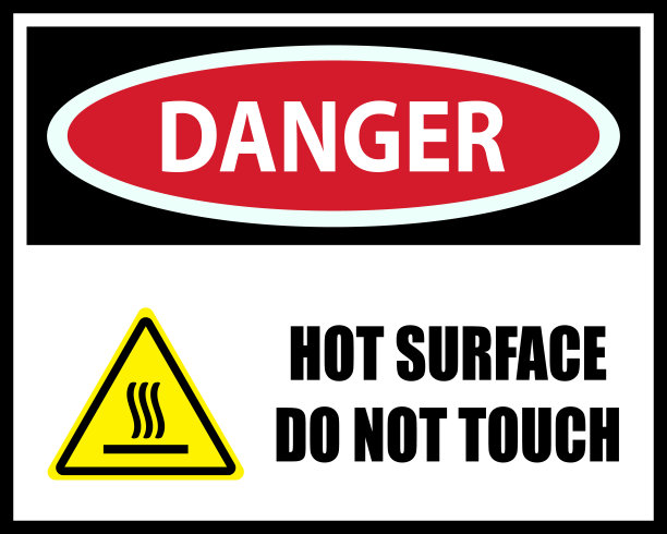 注意板热表面的危险图片下载