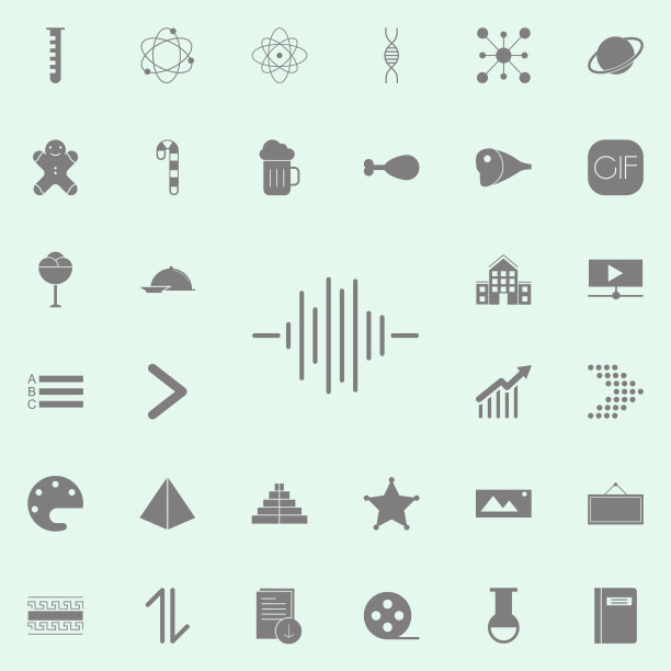 声音/音频波或声波线图标。网页图标通用设置为网页和移动图片下载