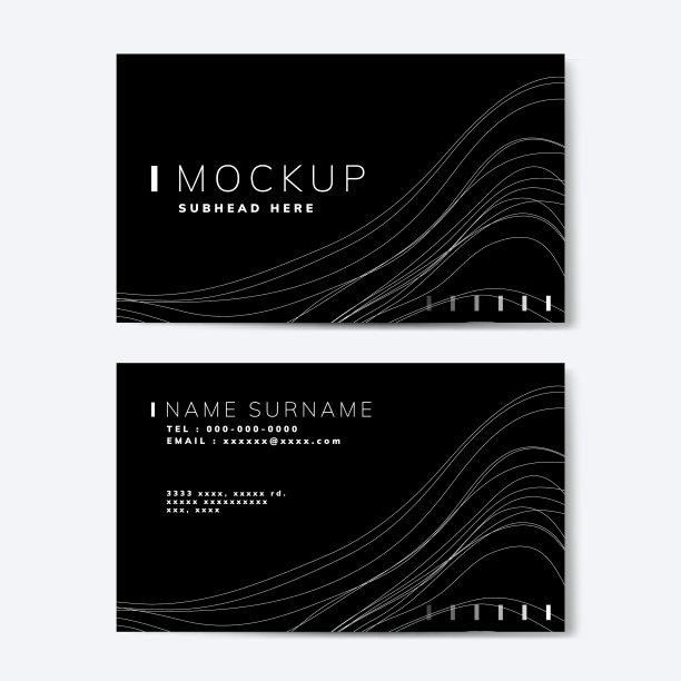 波模式名片模型矢量图片下载