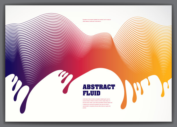 向量流体流动波浪抽象背景。3d色彩渐变运动艺术。线条纹理，动态表面，曲线线条，流动形状。图片下载