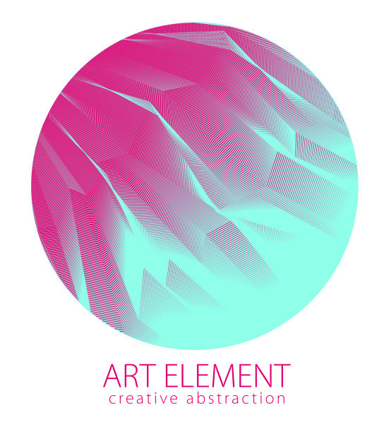 圆形艺术设计元素的优美线性表面纹理。矢量抽象3d透视背景布局，海报，横幅，打印和网络。时尚和酷。图片下载