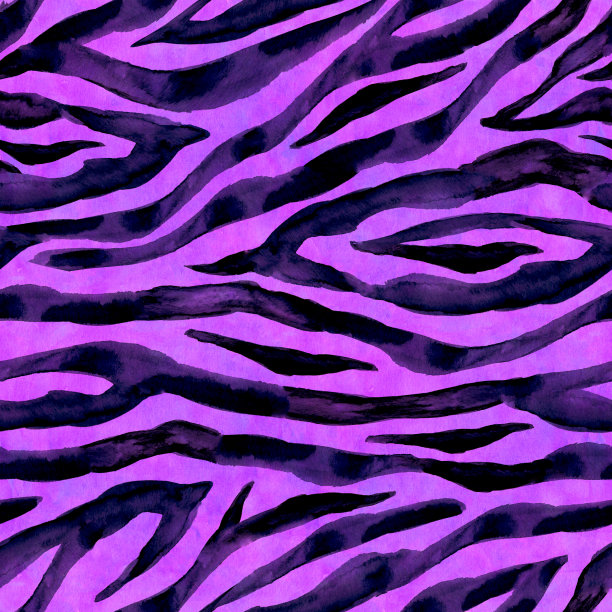 抽象的紫色和黑色斑马条纹纹理无缝图案背景图片下载
