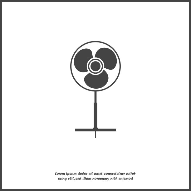 矢量图标风扇白色孤立的背景图片下载