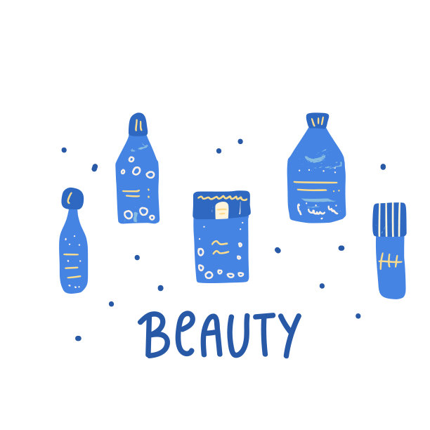 美容用品。矢量设计说明。图片下载