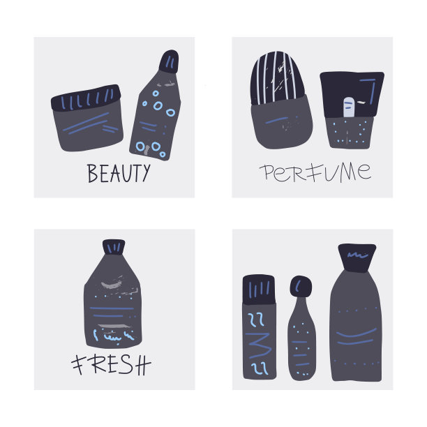 美容用品。矢量设计说明。图片下载