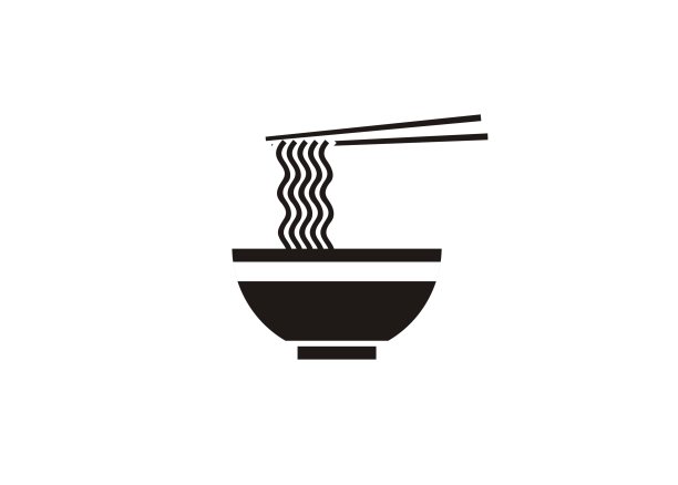 卷曲的面条为面馆图标图片下载