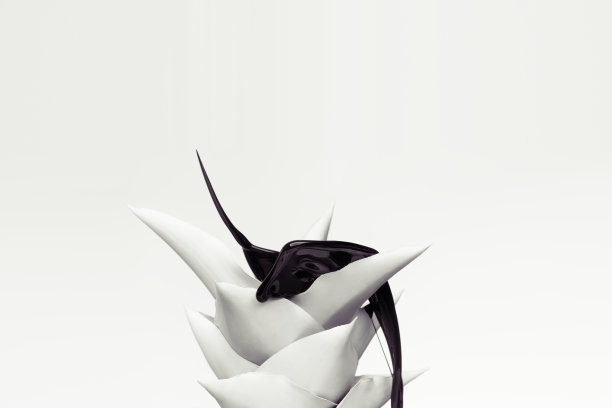 白色雕塑与油画图片下载