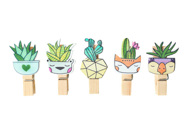 一套装饰可爱的卡通仙人掌图片下载