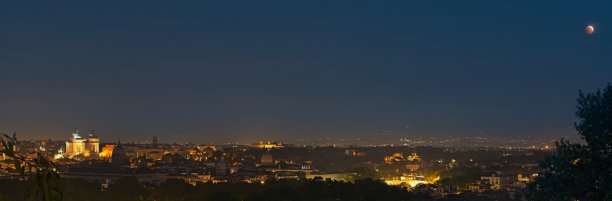 罗马的夜景与月食图片下载