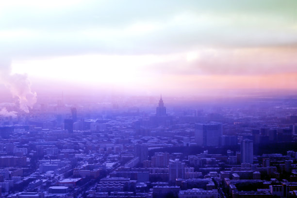 美丽的冬季照片莫斯科全景与地标图片下载