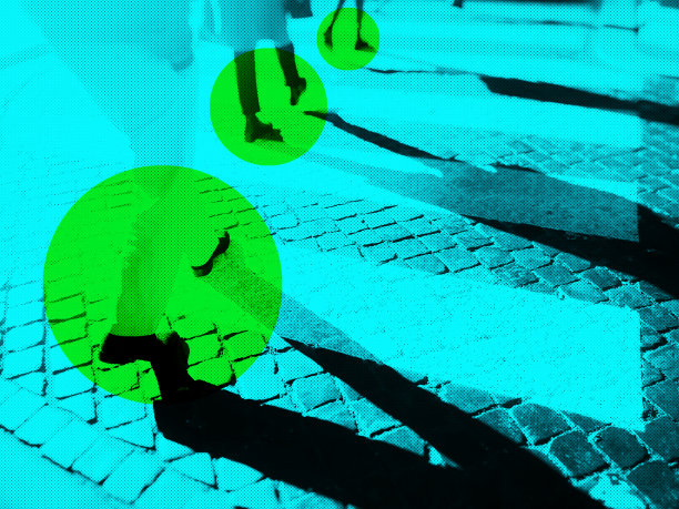 模糊的城市斑马线图片下载