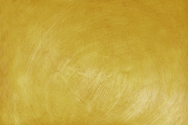 铝纹理背景与金色，图案划痕不锈钢。图片下载