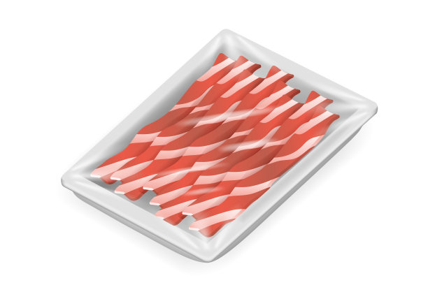 一次性食品包装孤立的3d逼真商店包装盒与阴影模型透明背景设计矢量插图[转换]图片下载