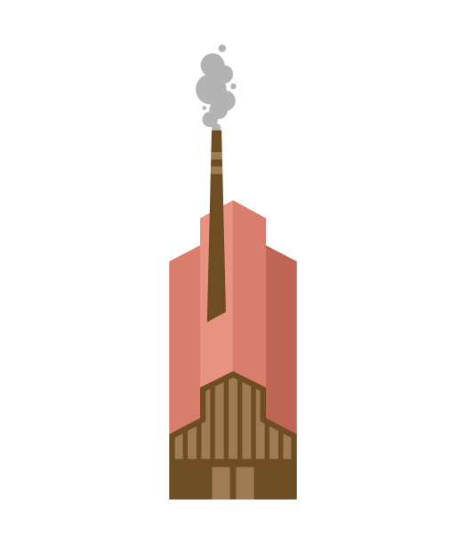 工厂建筑孤立。工厂建设矢量图图片下载