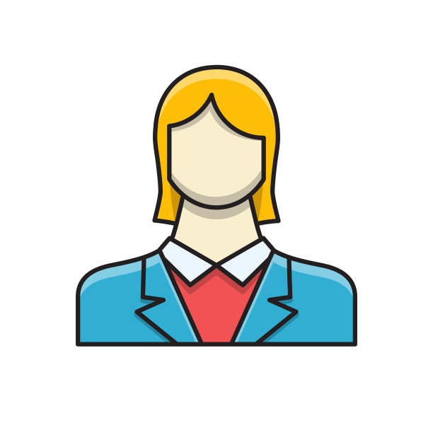 女雇员填补相关平面矢量图标图片下载