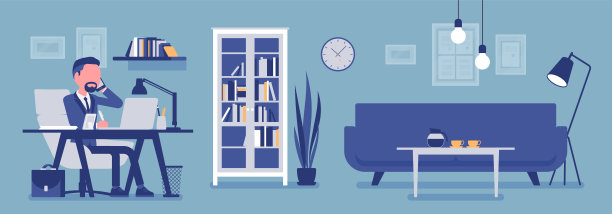 经理办公室，现代商业办公空间内部图片下载