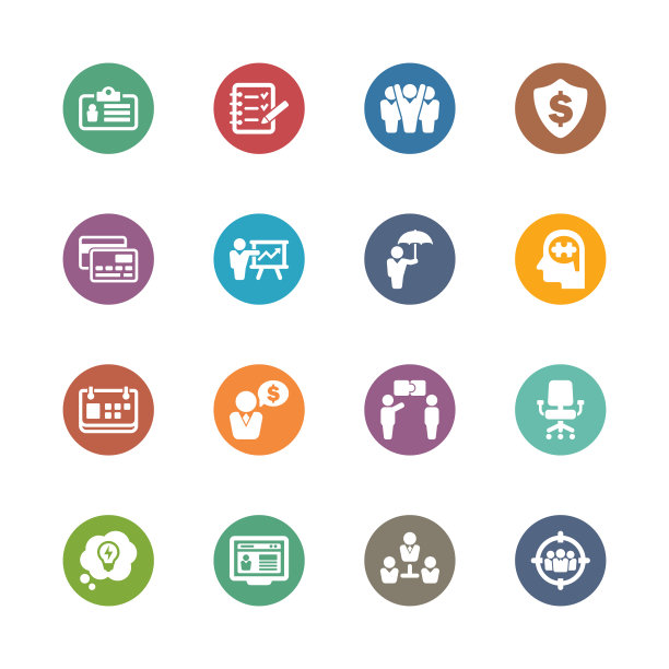 商业和管理图标图片下载