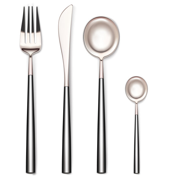 叉子、勺子和刀。矢量图图片下载