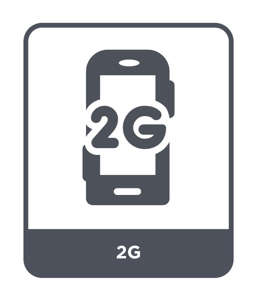 白色背景上的2G图标矢量图，来自移动应用程序系列的2G时尚填充图标图片下载