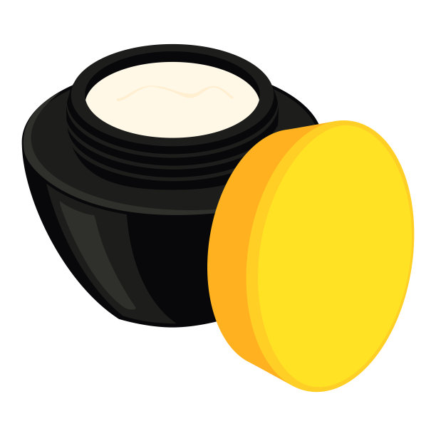 彩色卡通开面霜罐图片下载