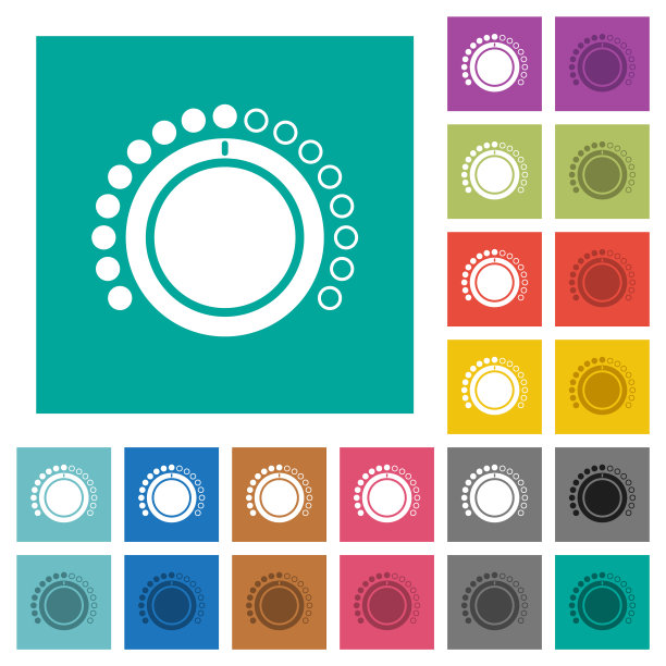 音量控制方形平多色图标图片下载