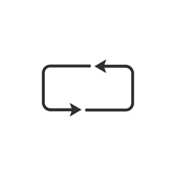 简单的黑色图标在白色背景。重复图标。矢量插图网页设计元素。曲线箭头图片下载