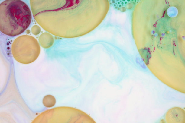 大理石纹理。丙烯酸的颜色。色彩斑斓的墨迹。抽象的背景。图片下载