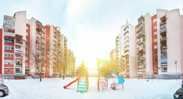 生活区中的建筑物图片下载