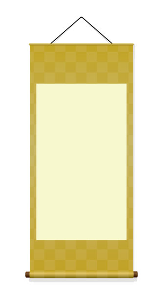 日本挂轴插图(黄金)图片下载