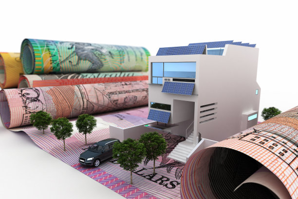 澳大利亚房地产(焦点)- 3d插图图片下载