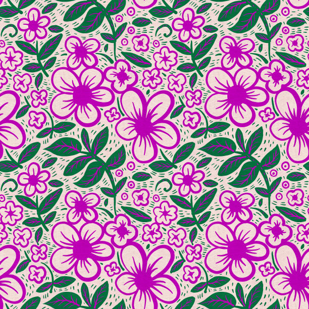 带有简单花朵的蜡染图案图片下载