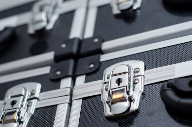 特写铝。门闩。图片下载