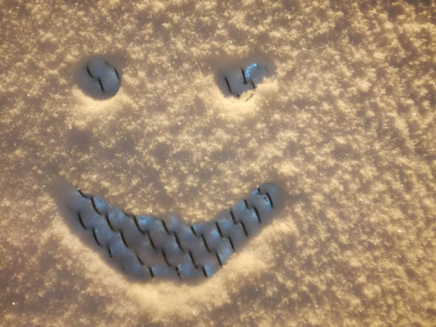 栅栏上的雪露出了威胁的微笑图片下载