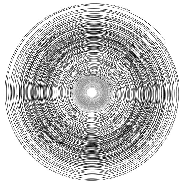 同心圆图案抽象单色元素，漩涡漩涡矢量图片下载