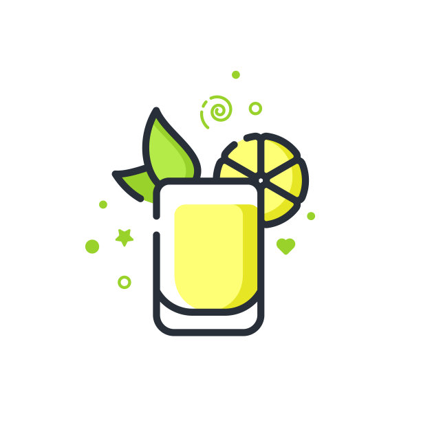 矢量图标的金汤力鸡尾酒图片下载