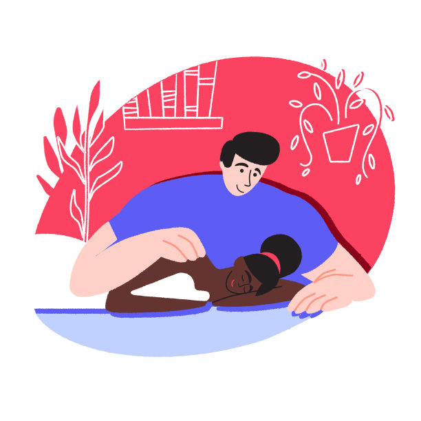 一个男人关心一个女人。浪漫情侣素材图片