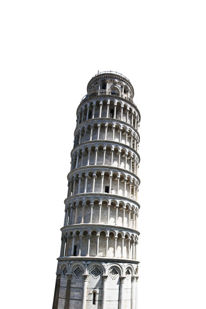孤立的比萨斜塔。图片下载