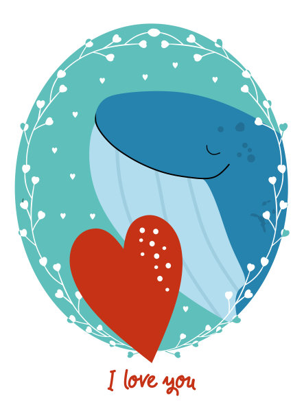 有动物的情人节卡片图片下载