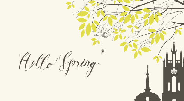 旗帜上有春城山水和碑文图片下载