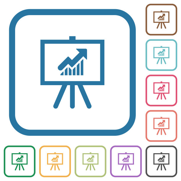 表示表与上升图形简单的图标图片下载